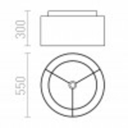 RENDL DOUBLE 55/30 stínidlo Polycotton černá/bílé PVC max. 23W R14537