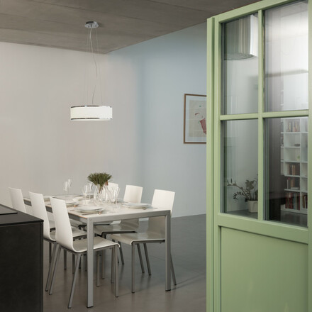 RENDL CASSABLANCA LED závěsné svítidlo, dekorativní chrom/sklo R14551
