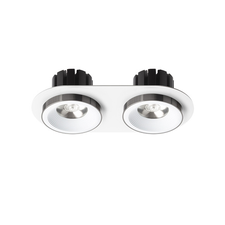 RENDL SHARM LED vestavné světlo, sady bílá černý chrom R14571