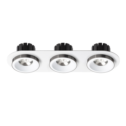 RENDL SHARM LED vestavné světlo, sady bílá černý chrom R14575