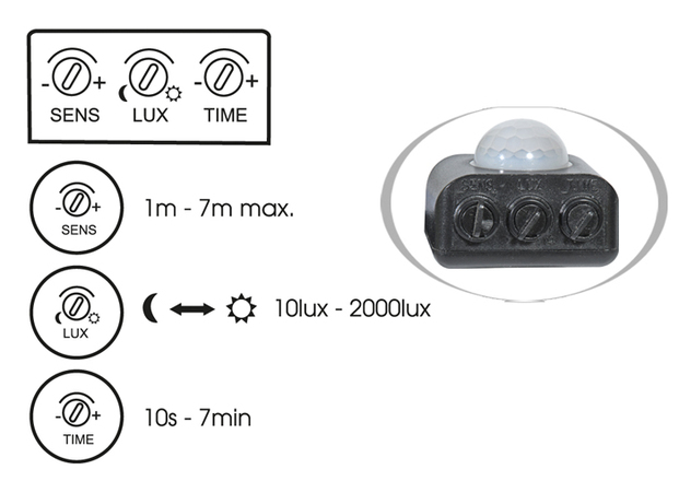 Ecolite LED reflektor PIR 30W 5000K IP65 2700Lm RFL02-30W/PIR