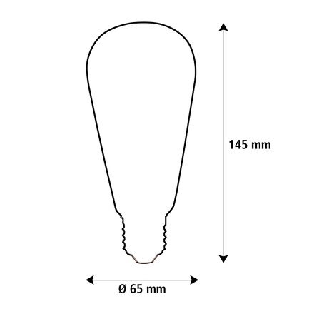 Segula 50652 LED soft rustika ST64 spirála kouřová šedá E27 3,2 W (11 W) 100 Lm 1.900 K