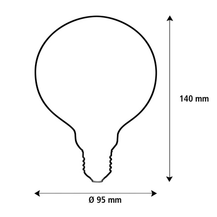 Segula 55680 LED koule 95 čirá E27 6,5 W (51 W) 650 Lm 2.700 K