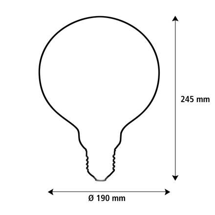 Segula 55121 LED Illusion Globe 188 2tones černá čirá E27  6 W (24 W) 240 Lm 1900 K