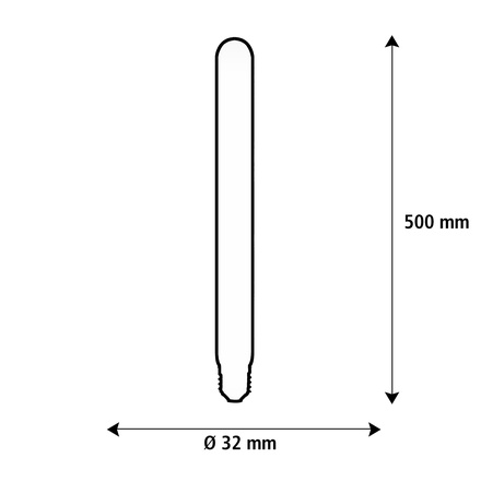 Segula 55198 LED soft trubka plochý vršek T500 čirá E27 8 W (45 W) 500 Lm 1.900 K