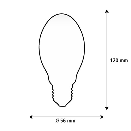 Segula 55809 LED mini žárovka elipsa vysoký výkon čirá E27 7,5 W (66 W) 900 Lm 2.700 K