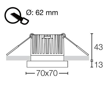 Svítidlo SLC OWI R62 WH 700TED 930 IP54 36d