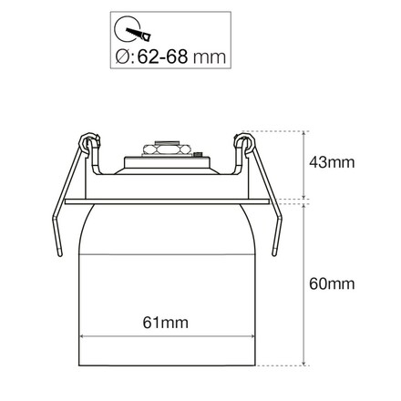 SLC vestavné LED svítidlo Design Cup 10 W 220-240 V 4000 K stmívatelné 36° Ra90 bílé