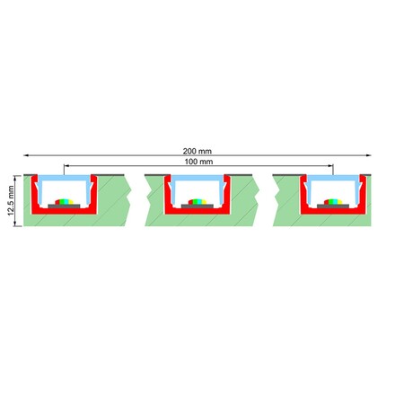 SLC profil pro pásky DL 3 track sádrokarton