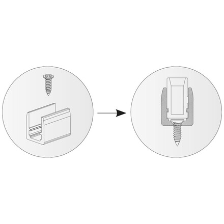 SLC montážní klip pro NeonFlex Full 2 sks