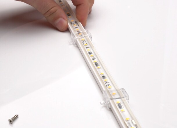 SLC montážní držáky pro 230V LED pásky čiré 2x