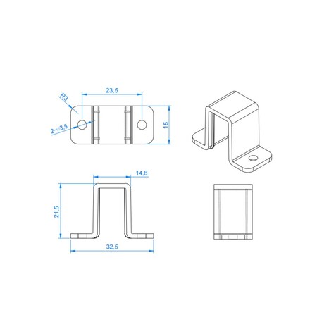 SLC držáky pro Neon Flex 230V SideBend