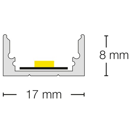 SLC profil Pro A1 2m přisazený nízký černý