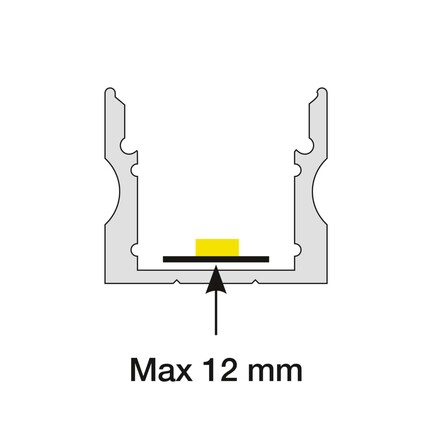 SLC profil Pro A3 2m přisazený hliník