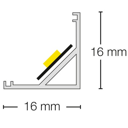 SLC profil Pro C1 2m rohový slim hliník