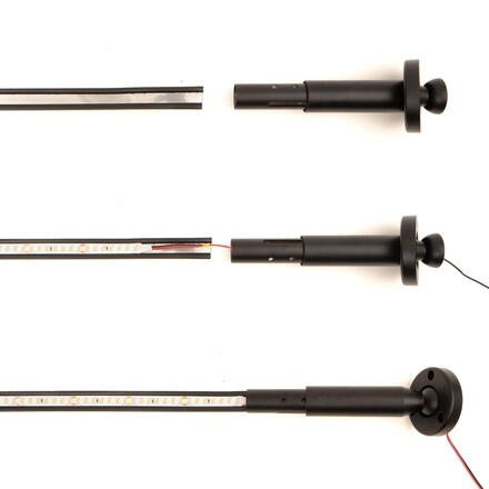 SLC profil SkyLine 11mm PVC široký 12m sada černý