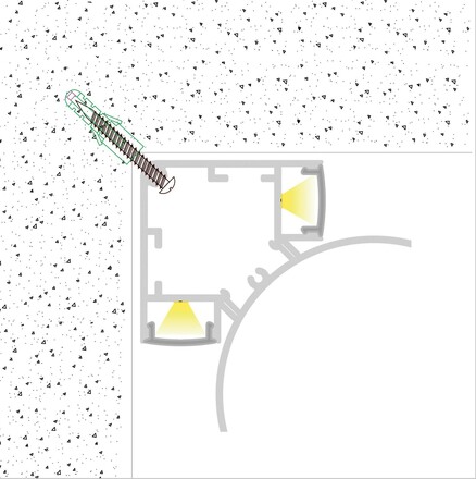 SLC rohový profil Pro C4 2,5m sada bílá