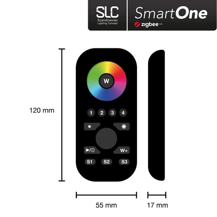 SLC SmartOne Zigbee RGB / RGBW / RGB+TW dálkové ovládání Zigbee IP20