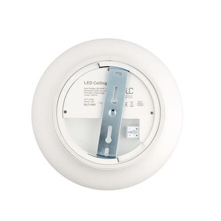 SLC stropní LED svítidlo Pluto 250 mm bílé 1090lm 3000K stmívatelné IP54 opál
