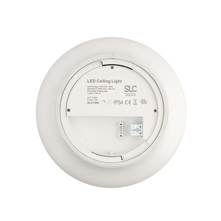 SLC stropní LED svítidlo Pluto 250 mm bílé 1090lm 3000K stmívatelné IP54 opál