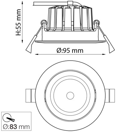 Svítidlo SLC DL04 R83 WH 700TED 930 IP54 36d
