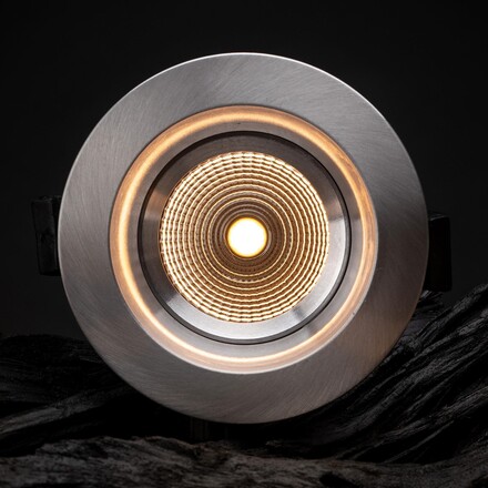 SLC vestavné LED svítidlo OneSoft 8 W 220-240 V 2700 K DALI stmívatelné IP54 36° Ra90 hliník