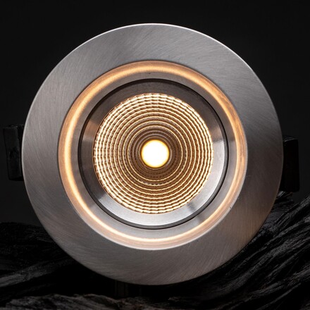 SLC vestavné LED svítidlo OneSoft 8 W 220-240 V 3000 K DALI stmívatelné IP54 36° Ra90 hliník