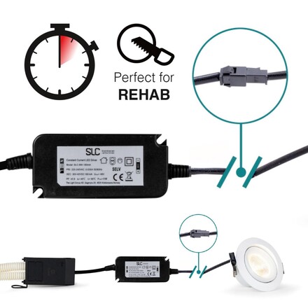 SLC vestavné LED svítidlo OneSoft Dim-To-Warm 8 W 220-240 V 1800-3000 K stmívatelné IP54 36° Ra90 hliník