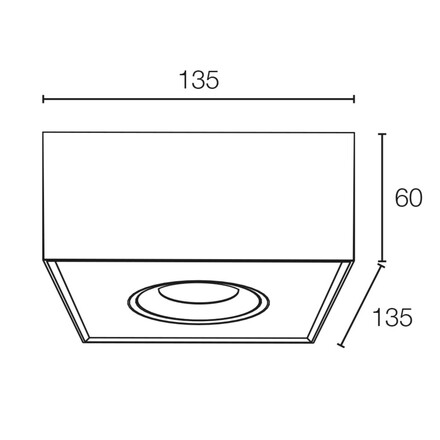 Svítidlo SLC DL04 SURFACE X1 R83 BL 703TED 930 IP21 36d