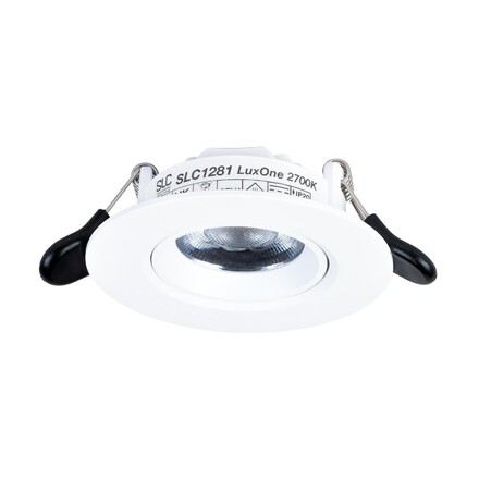 SLC vestavné LED svítidlo LuxOne 6 W 220-240 V 2700 K IP44 stmívatelné 36° Ra90 bílé