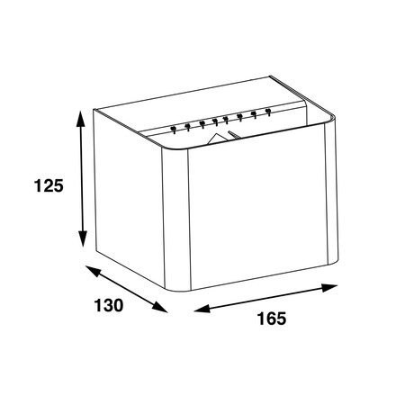 SLC venkovní nástěnné LED svítidlo Shadow se zásuvkami 787lm 2700/3000/4000K stmívatelné černé IP65