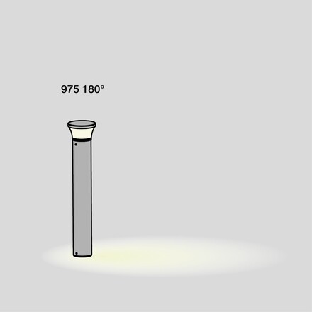 SLC LED venkovní sloupkové svítidlo Faro 975mm Bollard černé 1126lm 2700/3200/4000K Ra80 nastavitelná intenzita IP66 180
