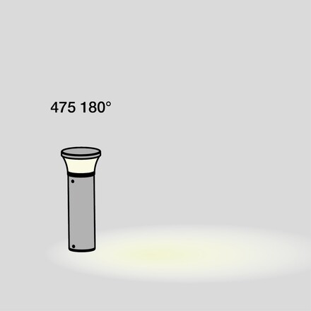 SLC LED venkovní sloupkové svítidlo Faro 475mm Bollard černé 1126lm 2700/3200/4000K Ra80 nastavitelná intenzita IP66 180