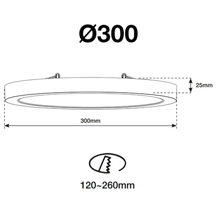 SLC vestavné stropní LED svítidlo Essentia 22 W 220-240 V 2700/3200/4000 K stmívatelné 300 mm