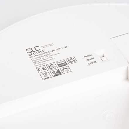 SLC stropní LED svítidlo Space 300 mm bílé 2490lm 2700/3200/4000K stmívatelné IP20 opál