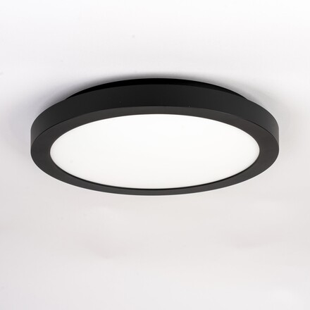 SLC stropní LED svítidlo Space 300 mm černé 2490lm 2700/3200/4000K stmívatelné IP20 opál