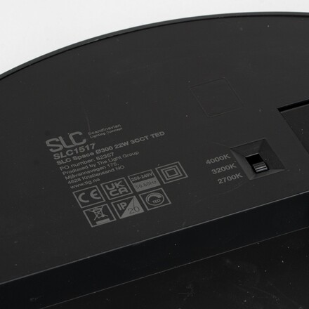 SLC stropní LED svítidlo Space 300 mm černé 2490lm 2700/3200/4000K stmívatelné IP20 opál