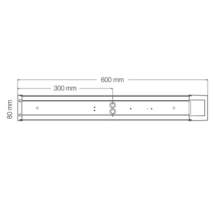 SLC LED nástěnné svítidlo Bano 600 bílé 1128lm 2700/3200/4000K Ra80 pohybový senzor PIR se zásuvkou IP44