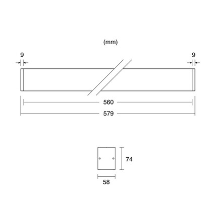 SLC LED svítidlo Click 560 bílé 1998lm 3000/4000K Ra90 DALI IP20