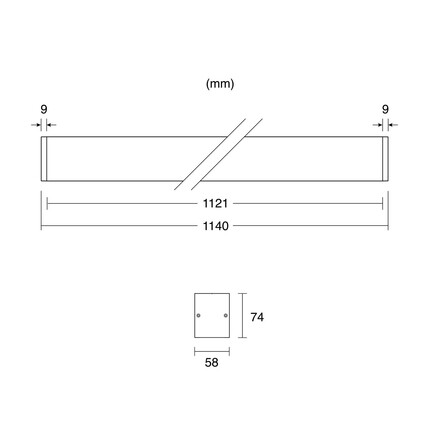 SLC LED svítidlo Click 1120 bílé 4068lm 3000/4000K Ra90 DALI IP20
