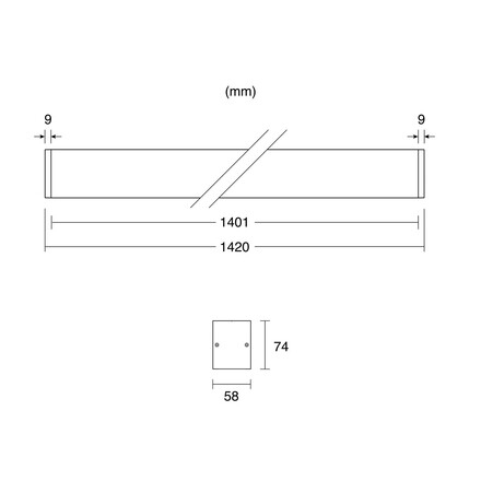 SLC LED svítidlo Click 1400 bílé 5175lm 3000/4000K Ra90 DALI IP20