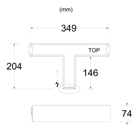 SLC LED svítidlo Click T-spojka střed bílá 1540lm 3000/4000K Ra90 DALI IP20