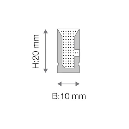 SLC LED pásek Neon Flex 230V Side 1-50m 8W/m 250lm/m 2700K Ra80 stmívatelný IP65 1m