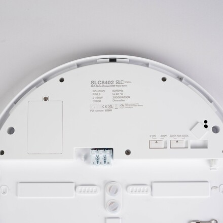 SLC LED stropní svítidlo Omega S400 bílé 2689/3751lm 3000/4000K Ra80 stmívatelné IP54