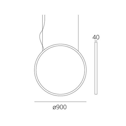 Artemide závěsné svítidlo O Outdoor 43 W 3000K průměr 90 cm