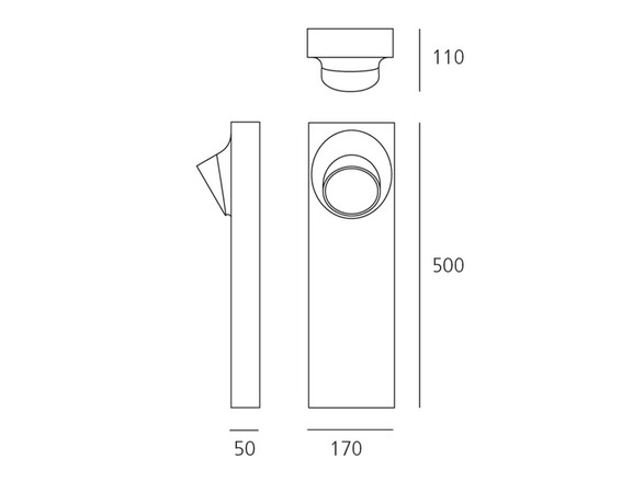 Artemide venkovní LED sloupek Ciclope Floor 50 6,5 W 220-240 V antracit