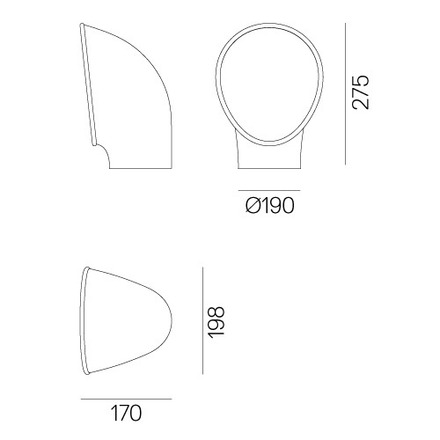 Artemide venkovní LED svítidlo Piroscafo 14 W 3000K rez