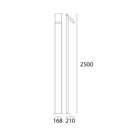Artemide venkovní LED svítidlo Chilone Pole 250 16 W 220-240 V 3000K