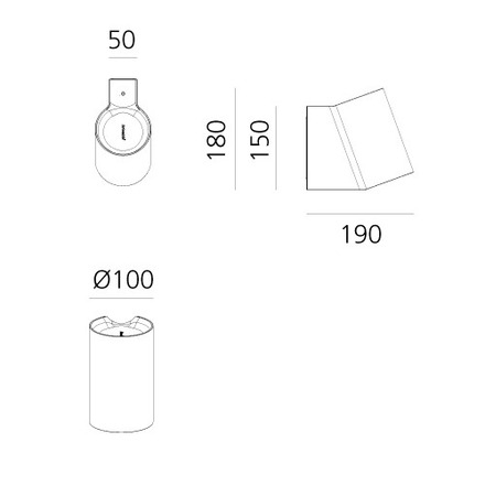 Artemide nástěnné svítidlo Oblique Wall 23 W 3000K bílá