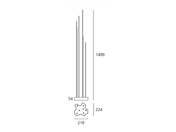 Artemide venkovní LED svítidlo Reeds IP68 8 W 24 V 3000K Architectural Outdoor